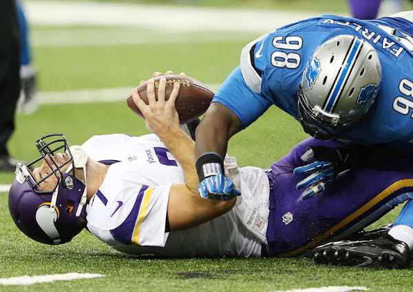 Christian Ponder has tallied more interceptions (four) than touchdowns (two) in 2013.